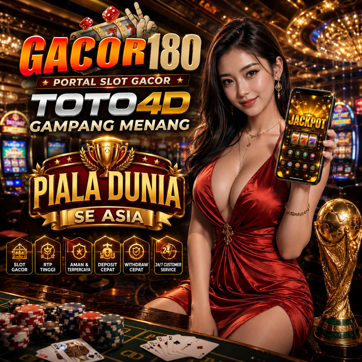 GACOR180 Portal Slot Gacor TOTO4D Gampang Menang Piala Dunia Se Asia