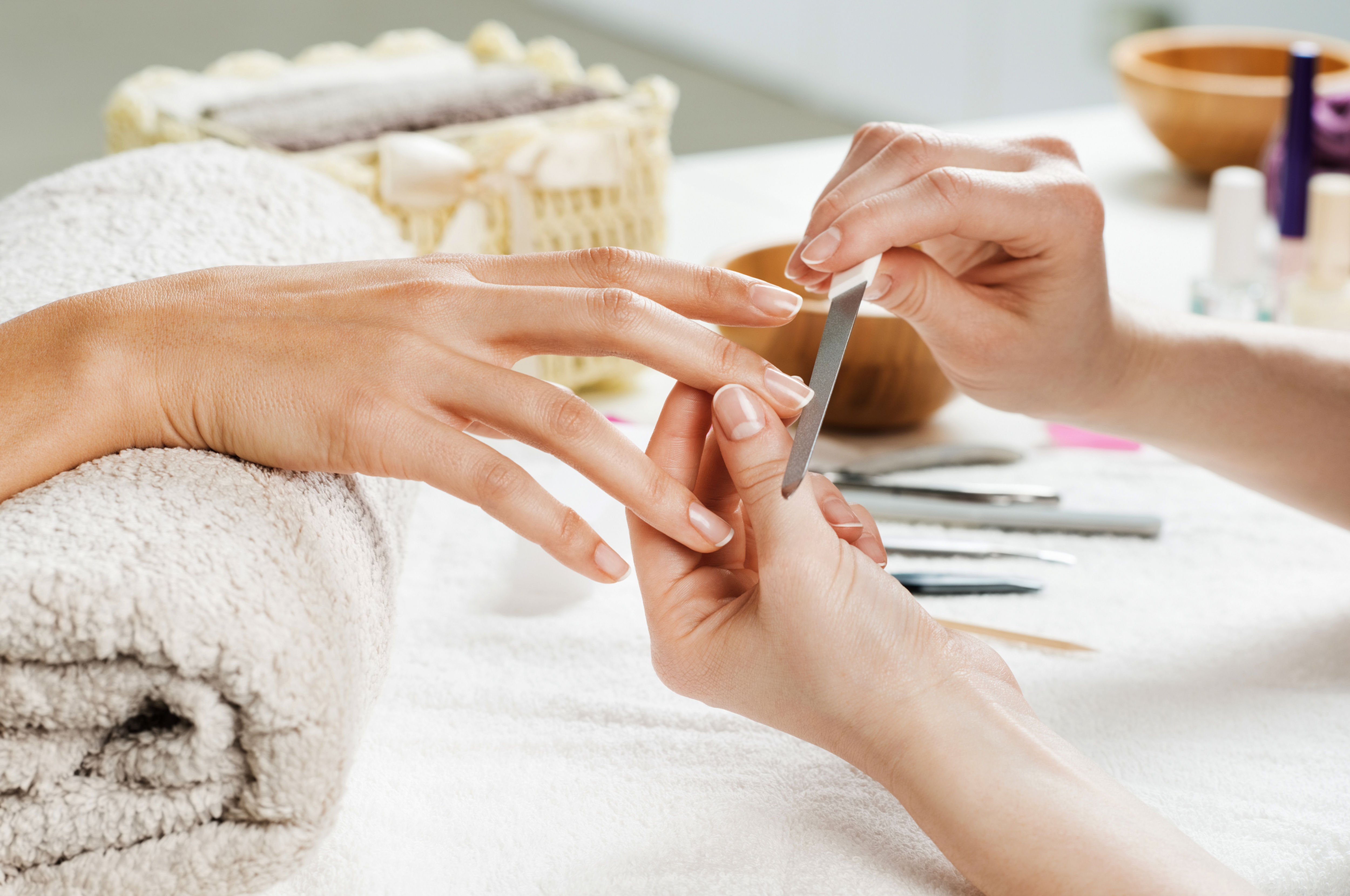 Spa manicure and Pedicure